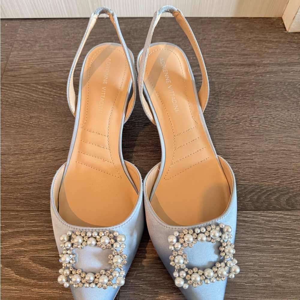 Adrienne Vittadini Women's Suza Slingback Kitten Heels